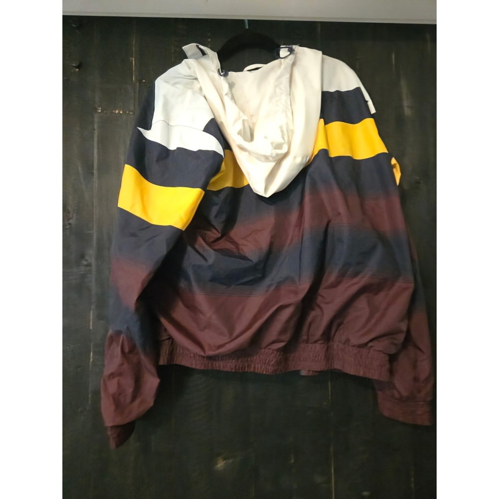Wood Wood W.W. Emmett Jacket AW18.3 Retro Colorblock Rain Windbreaker Mens Sz L - Picture 2 of 6
